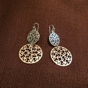 Mixed Metals Dangle Earrings